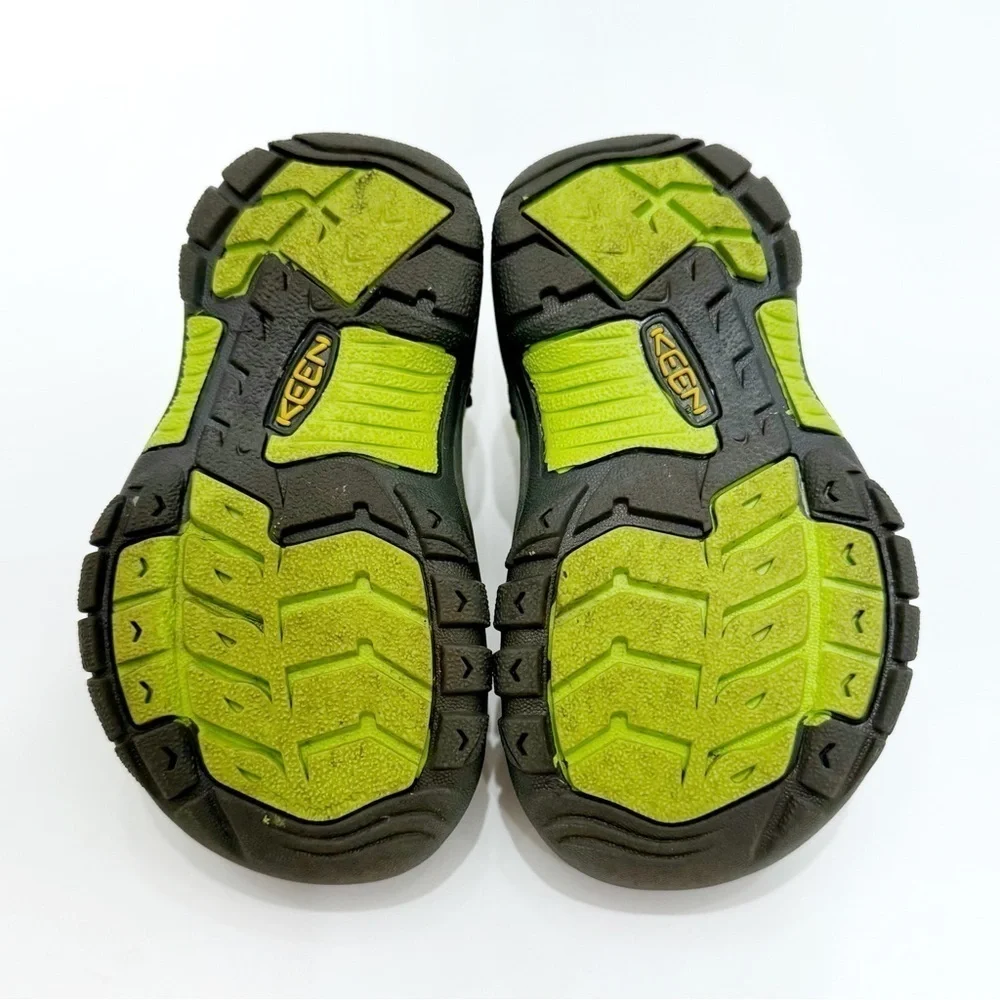 KEEN Newport H2 Water Hiking Sandals Black Lime Green Size 8